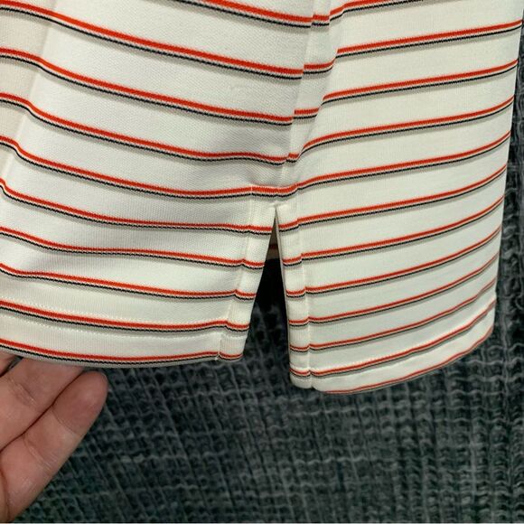 UNDER ARMOUR Men's HeatGear White and Red Stripe Polo Shirt Small #511 - Picture 4 of 9